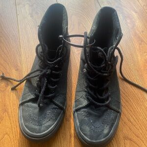 Black High-Top Sneakers women 8.5
